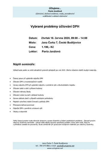 Semináře 2020