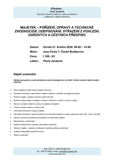 Semináře 2020