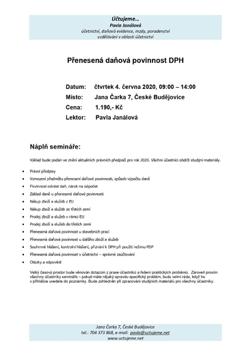Semináře 2020